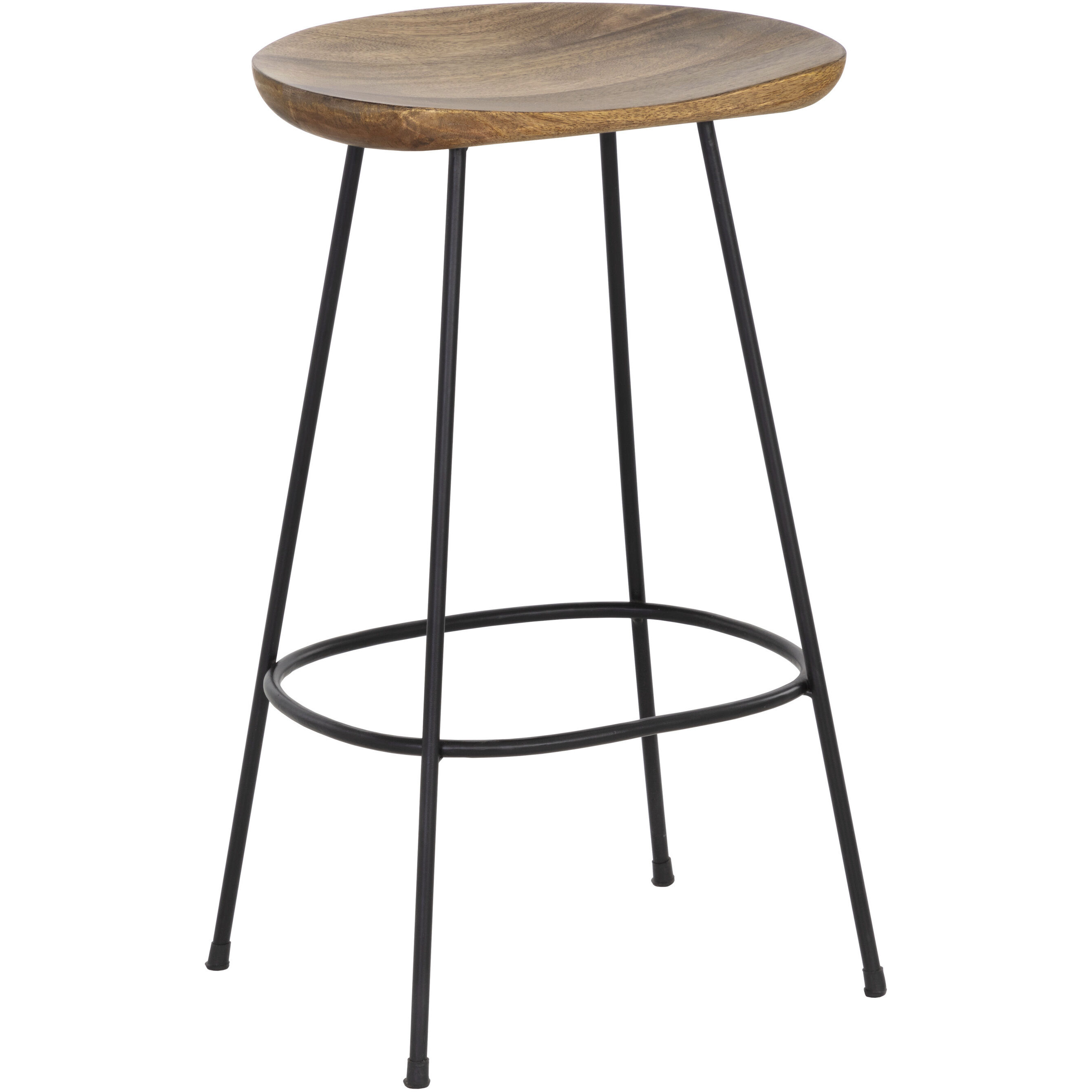 Indra 26.25 inch Natural / Black Counter Stool
